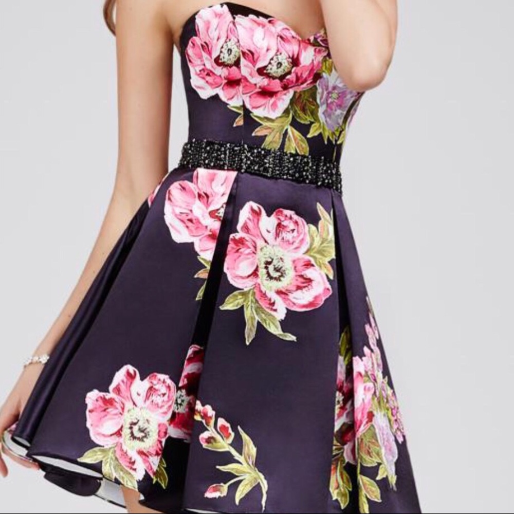 Jovani short rose cocktail dress